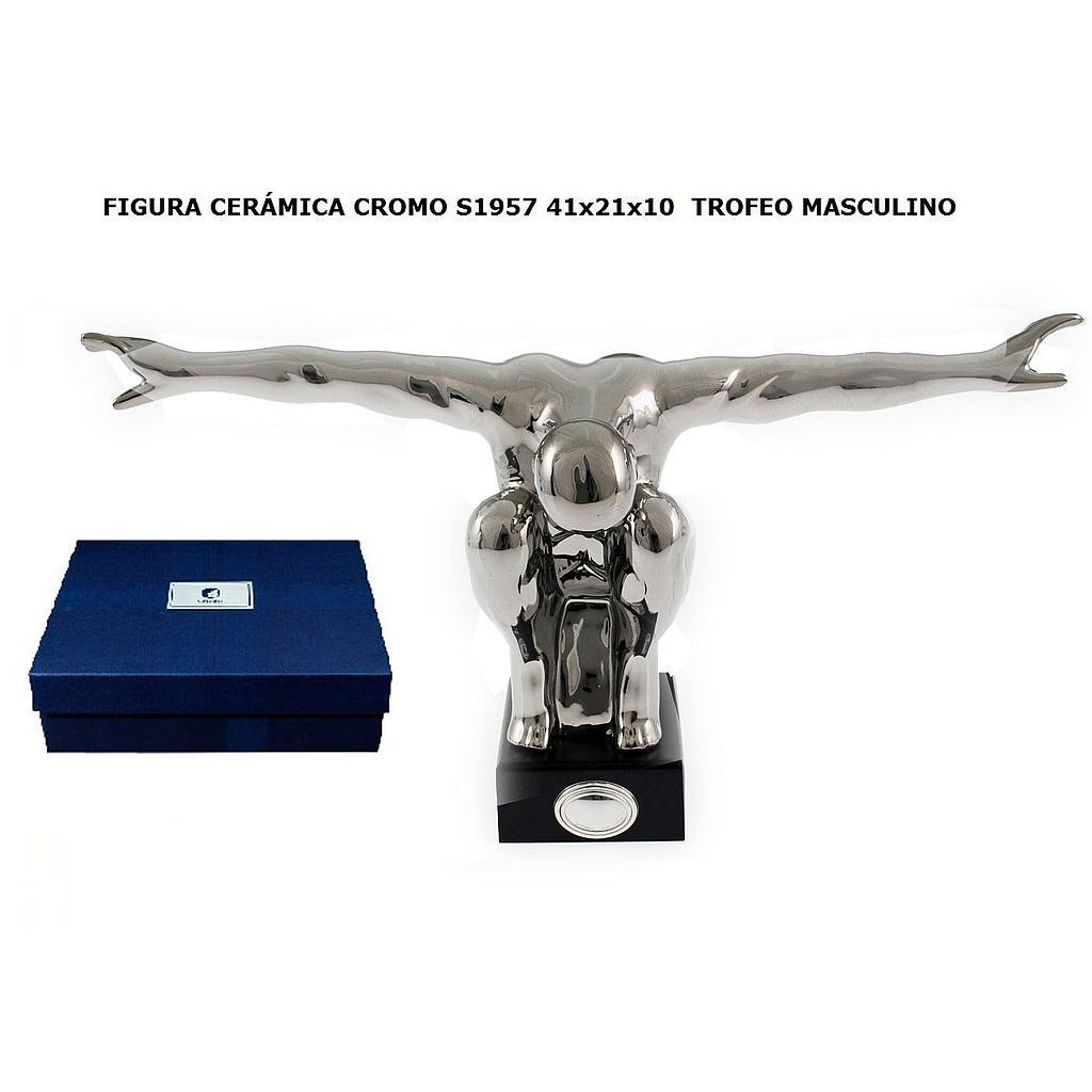 SET C/FG.CERAMICA CROMO TROFEO MASCULINO S1957 41 PL.GRABAR